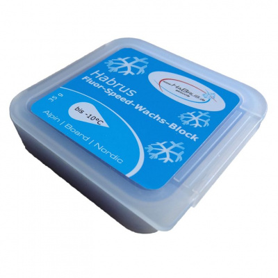 Фторовый ускоритель парафин HaBrus Speed Wax блок синий 35g - 10°C